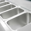Kühlaufsatz mit Glasabdeckung 8xGN1/3, 1800 x 395 mm