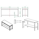 Arbeitstisch / mit Grundboden, 1800 x 600 mm