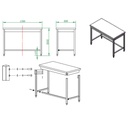 Arbeitstisch / unterfahrbar, 1200 x 600 mm