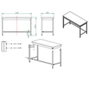 Arbeitstisch / unterfahrbar, 1400 x 600 mm
