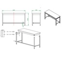 Arbeitstisch / unterfahrbar, 1600 x 600 mm