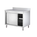 Arbeitsschrank / 2 Schiebetüren & Aufkantung, 1500 x 600 mm