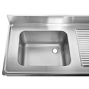 Spültisch / 1 Becken links und Abtropffläche, 1200 x 700 mm