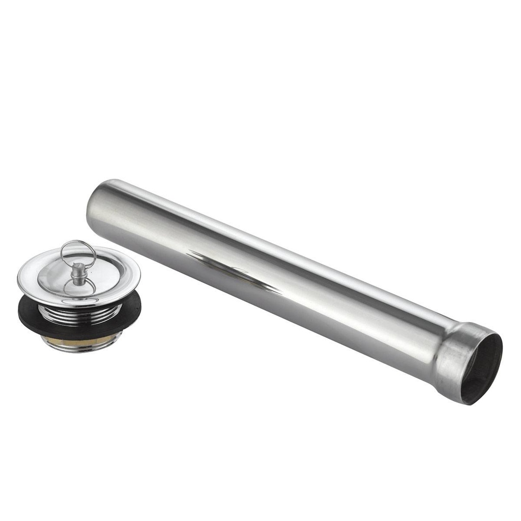 Stand- Überlaufrohr für Spültische 300mm, 48 x 48 mm