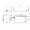 Bain-Marie mit Ablasshahn GN1/1, 338 x 600 mm