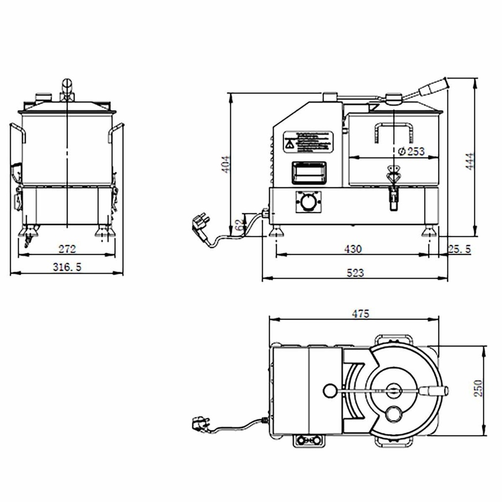 Cutter 9 Liter, 317 x 523 mm