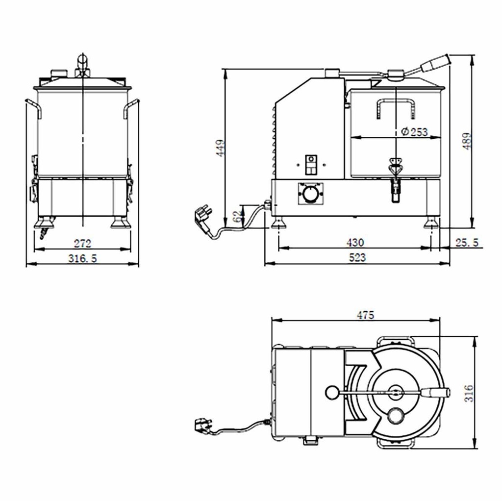 Cutter 12 Liter, 317 x 523 mm
