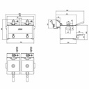 Elektro Fritteuse 2 Becken mit Ablasshahn 8 + 8 Liter, 600 x 570 mm