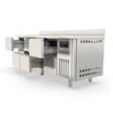 TOPLINE Kühltisch / 4-fach GN1/1 mit 8 Schubladen & Aufkantung, 2245 x 700 mm