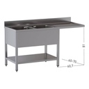 TOPLINE Spülcenter / 2 Becken links, 2000 x 700 mm
