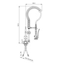 TOPLINE Geschirrwaschbrause mit Einhebelmischer - Einloch / Niedrigbauweise, 115 x 350 mm