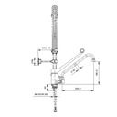 TOPLINE Geschirrwaschbrause mit Einhebelmischer - Einloch / Niedrigbauweise, 115 x 350 mm