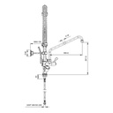 TOPLINE Geschirrwaschbrause mit 2 Mischventilen - Einloch / Niedrigbauweise, 120 x 350 mm