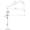 TOPLINE Mischbatterie mit Schwenkhahn & 2 Mischventilen - Einloch, 55 x 300 mm
