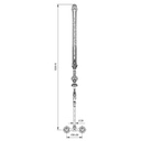 TOPLINE Geschirrwaschbrause mit Schwenkauslauf & 2 Mischventilen Wandmontage - Zweiloch, 155 x 350 mm
