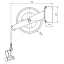 TOPLINE Schlauchaufroller mit Brause - 20 Meter, 180 x 700 mm