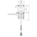 TOPLINE Schlauchaufroller mit Brause - 20 Meter, 180 x 700 mm
