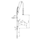 TOPLINE Geschirrwaschbrause mit Schwenkauslauf / 2 Mischventilen & Zug-Automatik - Einloch, 140 x 350 mm