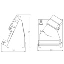 Teigausrollmaschine 40 cm schräg, 560 x 525 mm