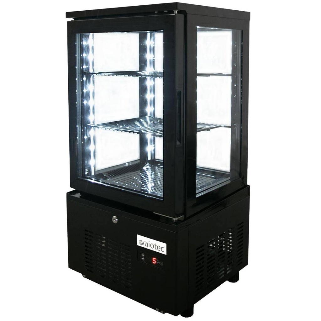 TOPLINE Kühlvitrine 2-fach / 56 Liter "schwarz", 434 x 398 mm
