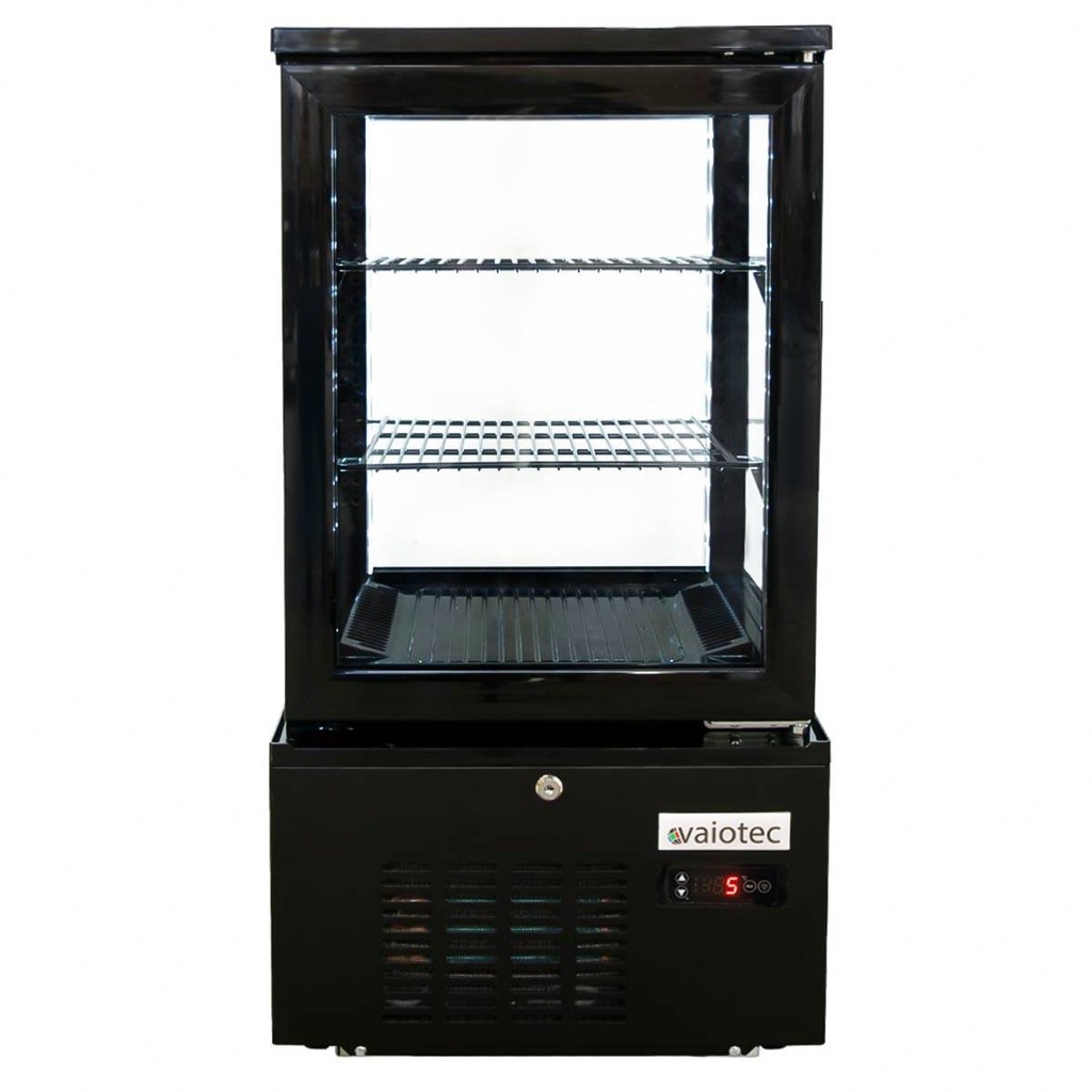 TOPLINE Kühlvitrine 2-fach / 56 Liter "schwarz", 434 x 398 mm