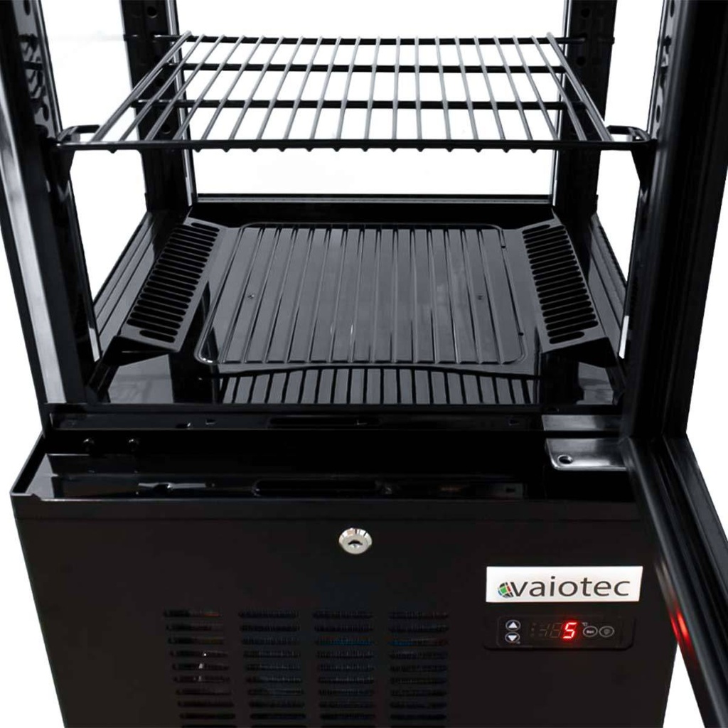 TOPLINE Kühlvitrine 2-fach / 56 Liter "schwarz", 434 x 398 mm