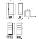 TOPLINE Kühlvitrine 4-fach / 237 Liter "weiß", 515 x 553 mm