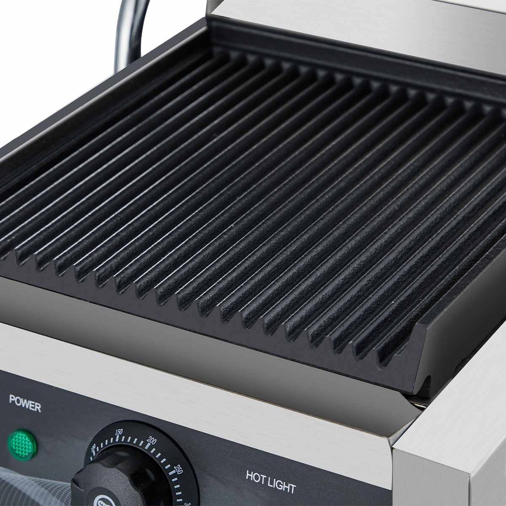 Elektro Kontaktgrill, oben & unten gerillt, 308 x 395 mm