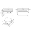 Elektro Crêpes Gerät 1 Platte, 450 x 500 mm