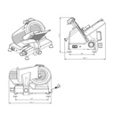 Aufschnittmaschine 250, 543 x 487 mm