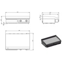Elektro Grillplatte, Grillfläche glatt, 730 x 510 mm