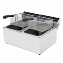 Elektro Fritteuse 2 Becken 17+17 Liter, 600 x 500 mm
