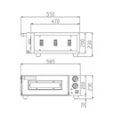 Elektro Pizzaofen mit 1 Backkammer, 585 x 570 mm