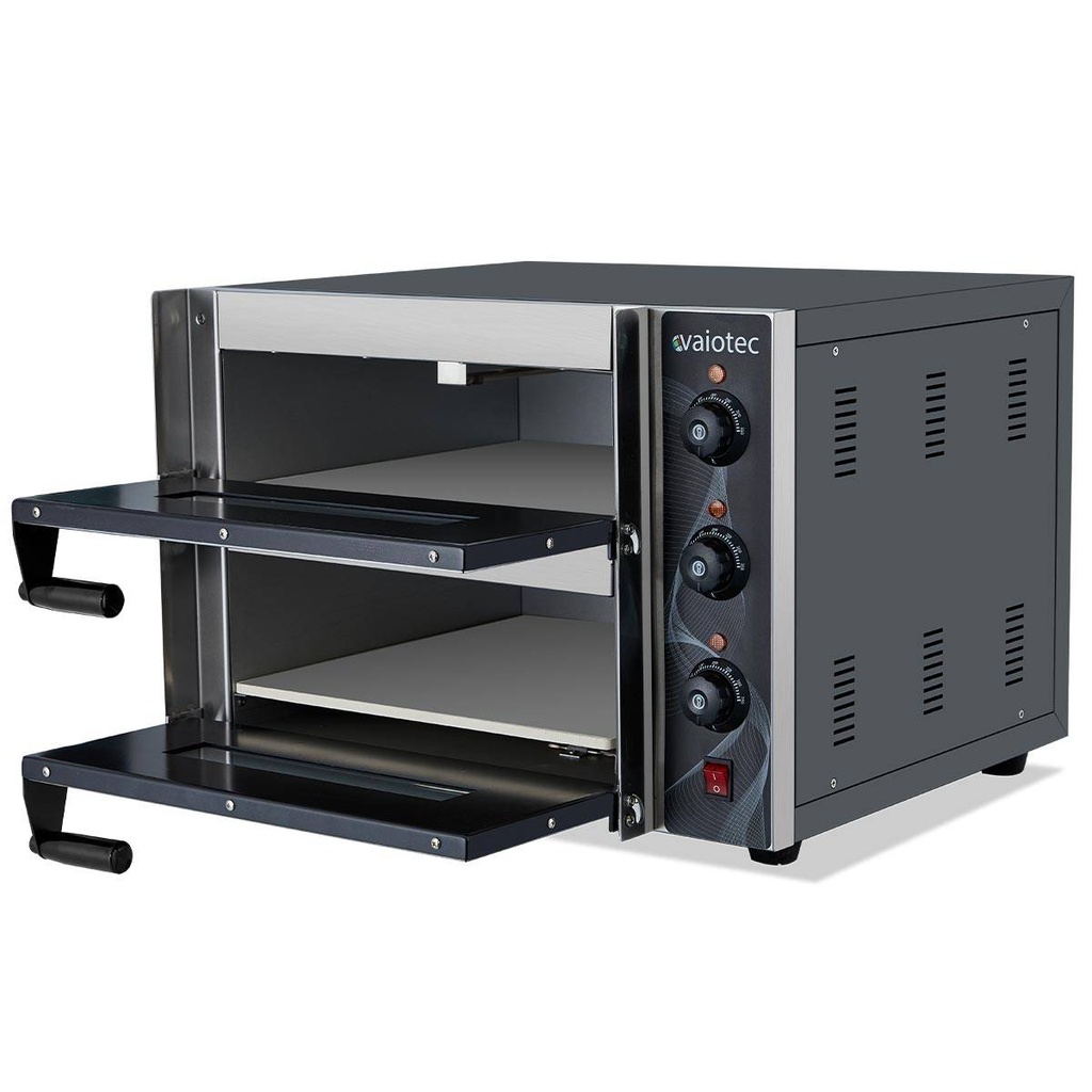 Elektro Pizzaofen mit 2 Backkammern, 585 x 570 mm