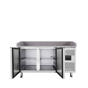 Pizzakühltisch / 2-türig "grau" inkl. Kühlaufsatz GN1/3, 1510 x 800 mm