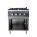 Gasherd - 4 Brenner 28,8 kW - offener Unterbau, 700 x 700 mm