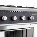 Gasherd - 4 Brenner 28,8 kW - offener Unterbau, 700 x 700 mm