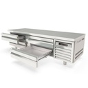 TOPLINE Unterbaukühltisch / 2-fach mit 4 Schubladen für GN 2/1 & GN 1/1, 1660 x 700 mm