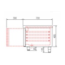 TOPLINE Unterbaukühltisch / 4-fach GN 1/1 mit 4 Türen, 2245 x 700 mm