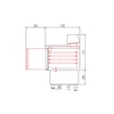 TOPLINE Belegstation / 2-fach mit Türen, eckiger Glasaufsatz, GN 1/6, 925 x 700 mm