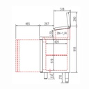 TOPLINE Belegstation / 3-fach mit Türen, Edelstahlaufsatz, GN 1/4, 2020 x 600 mm
