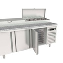 TOPLINE Belegstation / 3-fach mit Türen, EN 60x40, Edelstahlaufsatz, GN 1/3, 2020 x 800 mm