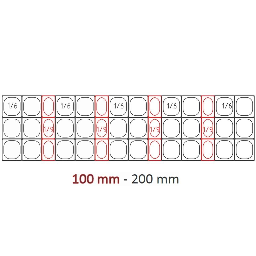 TOPLINE Saladette / 5-fach mit Türen, Glasaufsatz schräg, GN 1/6 & 1/9, 2275 x 700 mm