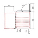 TOPLINE Saladette / 2-fach mit Türen, Edelstahldeckel, GN 1/6, 1345 x 700 mm