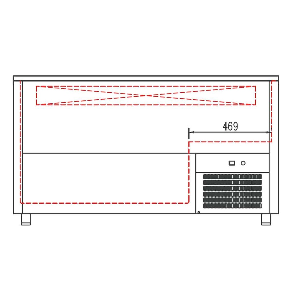 TOPLINE Getränkekühltruhe mit 2 Edelstahlschiebedeckeln, 270 Liter, 1010 x 550 mm