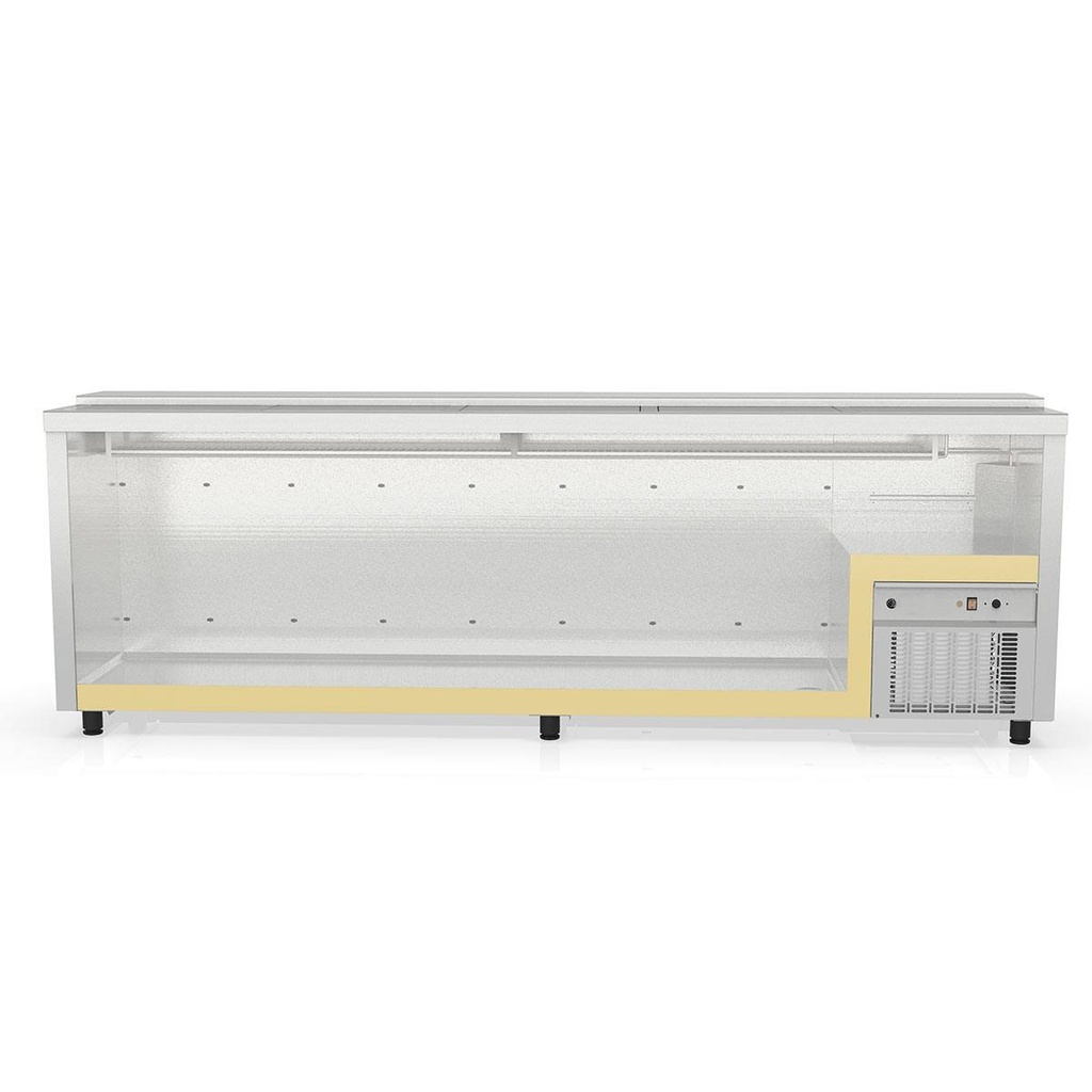 TOPLINE Getränkekühltruhe mit 2 Edelstahlschiebedeckeln, 270 Liter, 1010 x 550 mm