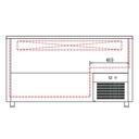 TOPLINE Getränkekühltruhe mit 3 Edelstahlschiebedeckeln, 420 Liter, 1500 x 550 mm
