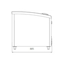 TOPLINE Tiefkühltruhe 900 mit Glasschiebedeckel, Weiß, LED, 1700 x 885 mm