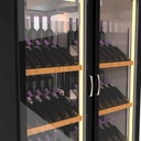 TOPLINE Weinkühlschrank Schwarz, 1852 Liter, 315 Flaschen, 2055 x 735 mm