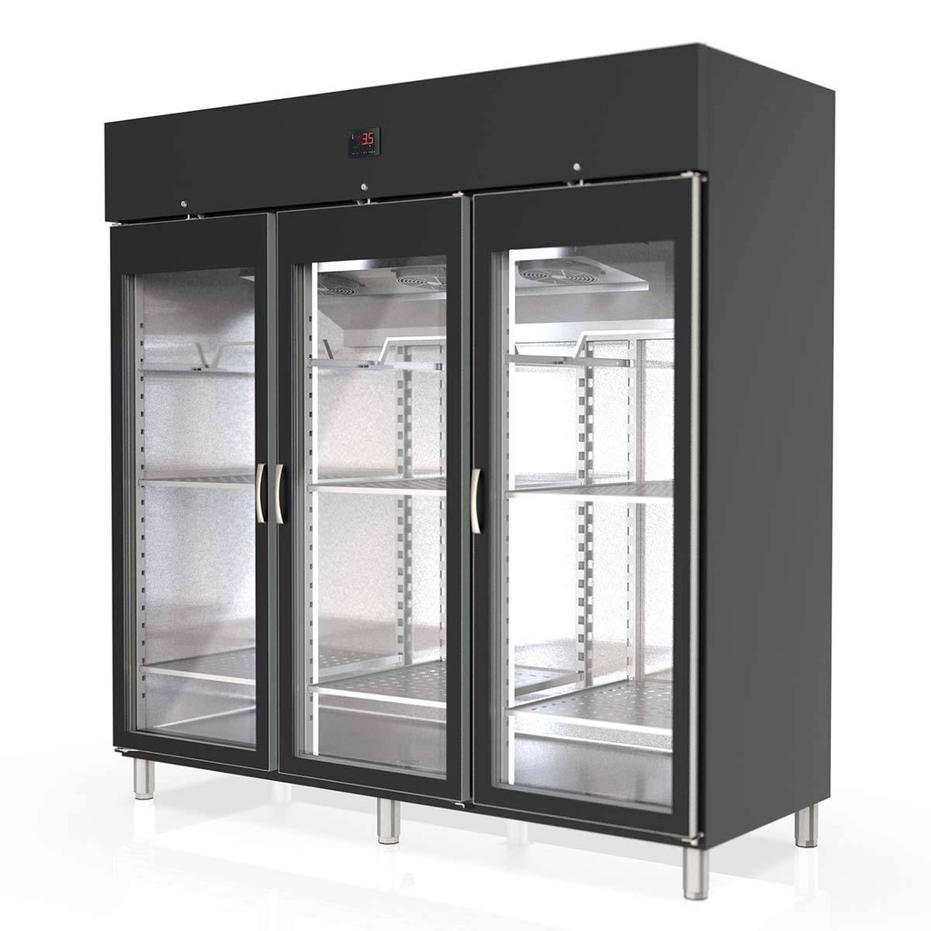 TOPLINE Reifeschrank Dry-Aging Schwarz, 2197 Liter, 450 kg Fleisch, 2055 x 850 mm